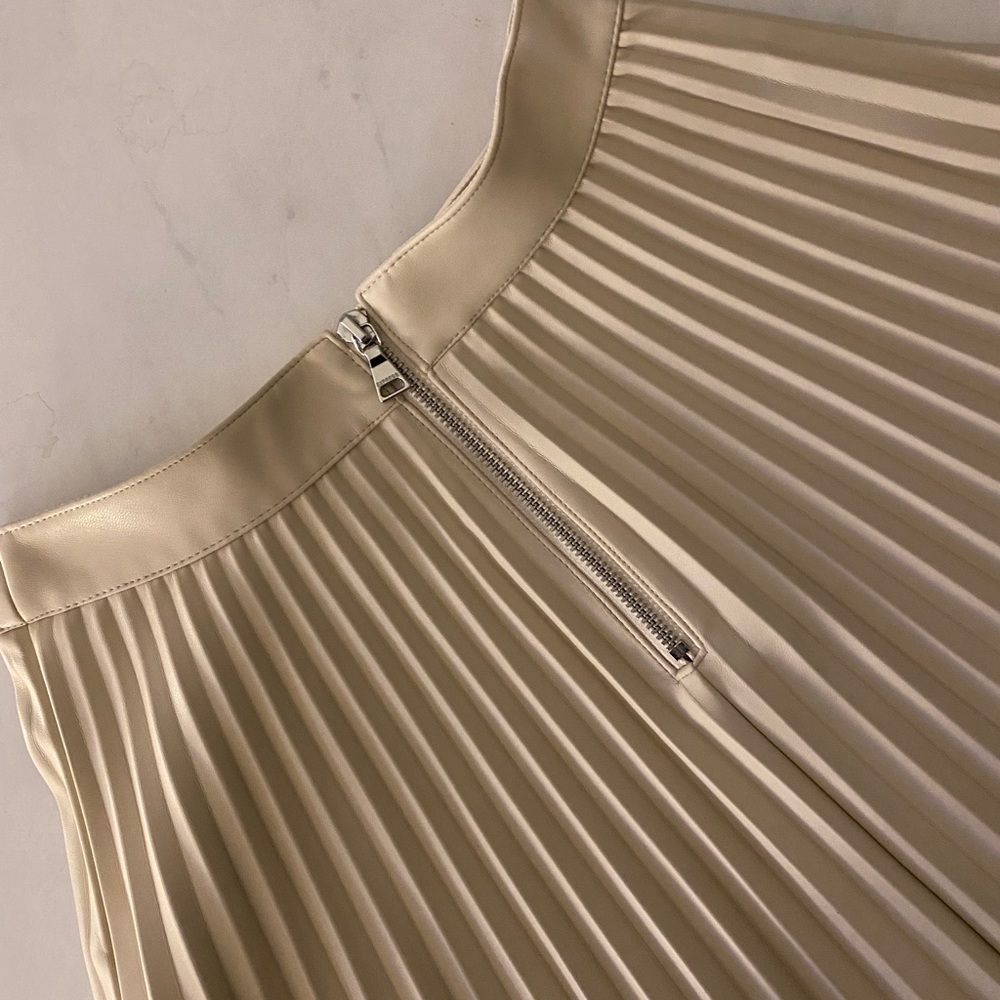 Pleated Pleather Express skirt